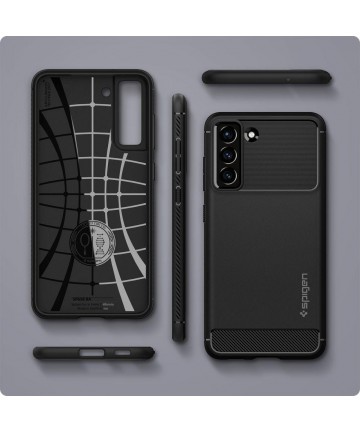 Spigen Rugged Armor Case for Samsung Galaxy S21 FE - Matte Black