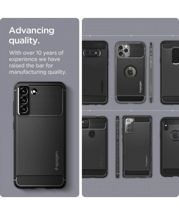 Spigen Rugged Armor Case for Samsung Galaxy S21 FE - Matte Black