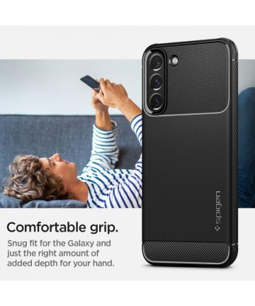 Spigen Rugged Armor Case for Samsung Galaxy S22 - Matte Black