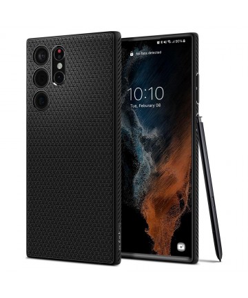 Spigen Liquid Air Case for Samsung Galaxy S22 Ultra - Matte Black