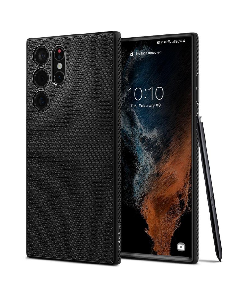 Spigen Liquid Air Case for Samsung Galaxy S22 Ultra - Matte Black