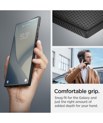 Spigen Liquid Air Case for Samsung Galaxy S22 Ultra - Matte Black