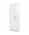 Case Karl Lagerfeld Button Choupette Head Printed Logo MagSafe Samsung Galaxy S25 white
