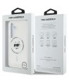 Case Karl Lagerfeld Button Choupette Head Printed Logo MagSafe Samsung Galaxy S25 Plus white