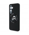 Karl Lagerfeld Silicone Double Heads And Circle MagSafe Samsung Galaxy S25 Plus case black