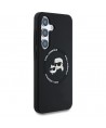 Karl Lagerfeld Silicone Double Heads And Circle MagSafe Samsung Galaxy S25 Plus case black