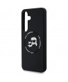Karl Lagerfeld Silicone Double Heads And Circle MagSafe Samsung Galaxy S25 Plus case black