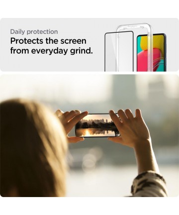 Spigen ALM Glass FC Tempered Glass for Samsung Galaxy M53 5G - Black