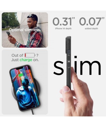 Spigen Liquid Air iPhone 14 Case - Matte Black