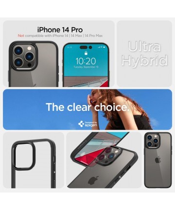 Spigen Ultra Hybrid iPhone 14 Pro Case - Matte Black