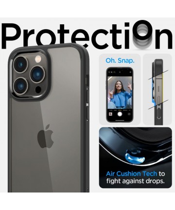Spigen Ultra Hybrid iPhone 14 Pro Case - Matte Black