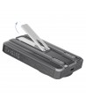 Dudao K29 10000mAh PD 20W MagSafe Powerbank with Metal Case, Stand and Built-in USB-C/ Lightning Cables - Silver