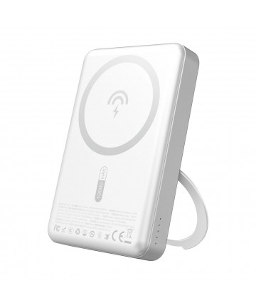Dudao K28 10000mAh PD 22.5W MagSafe Powerbank with Metal Case and Ring Stand - Silver