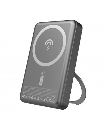 Dudao K28 10000mAh PD 22.5W MagSafe Powerbank with Metal Case and Ring Stand - Gray