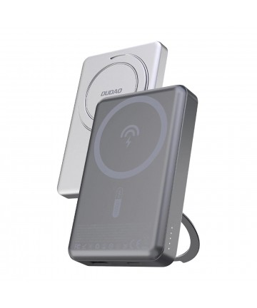 Dudao K28 10000mAh PD 22.5W MagSafe Powerbank with Metal Case and Ring Stand - Gray