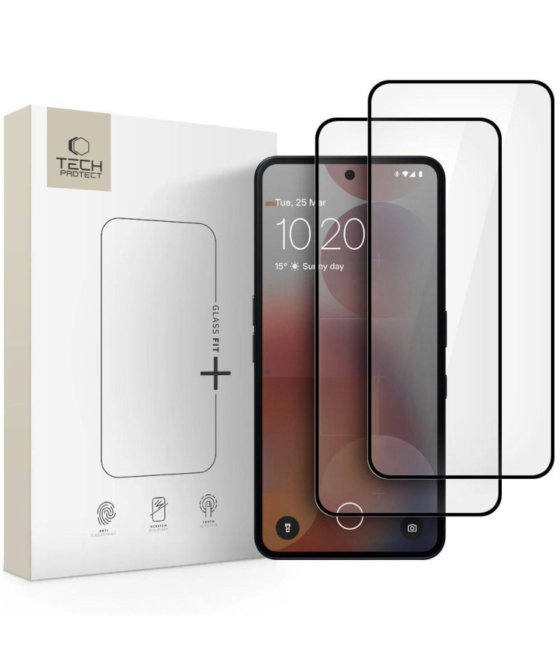 Tech-Protect Glass Fit+ 2-pack tempered glass for Nothing Phone 3A / 3A Pro - black