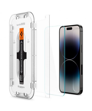 Spigen Glas.tR EZ Fit Tempered Glass for iPhone 14 Pro Max - 2 pcs.