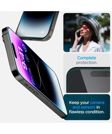 Spigen Glas.tR EZ Fit Tempered Glass for iPhone 14 Pro Max - 2 pcs.