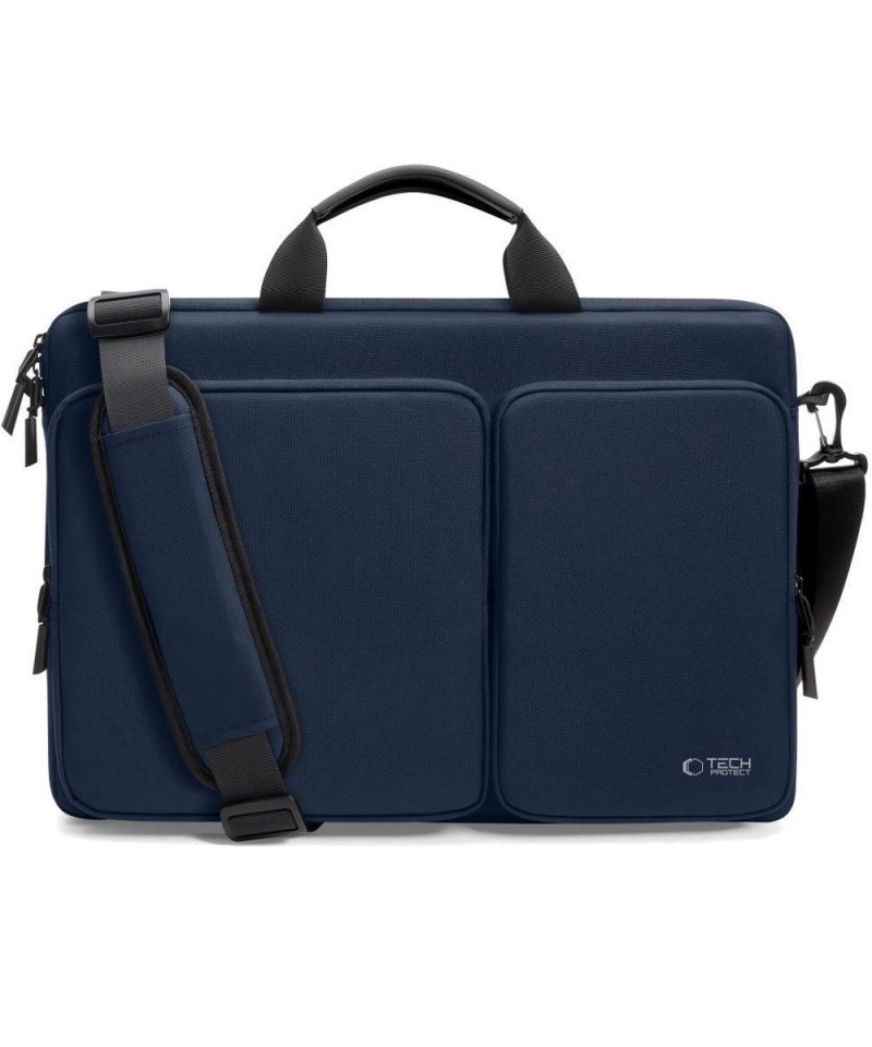 Tech-Protect Defender Bag for 17" Laptop - Navy Blue
