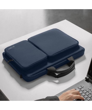 Tech-Protect Defender Bag for 17" Laptop - Navy Blue