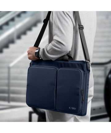Tech-Protect Defender Bag for 17" Laptop - Navy Blue