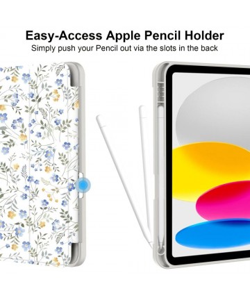 Tech-Protect SC Pen Case for iPad 10.9" 2022 (10th gen.) / 11" 2025 (11th gen.) - Daisies with Leaves