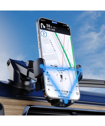 Dudao F2N smartphone holder for 360° air vent - black