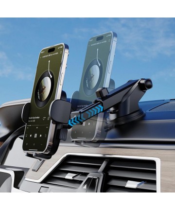 Dudao F2N smartphone holder for 360° air vent - black