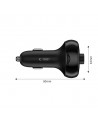 Tech-Protect CC06 3-port PD72W car charger with transmitter - black