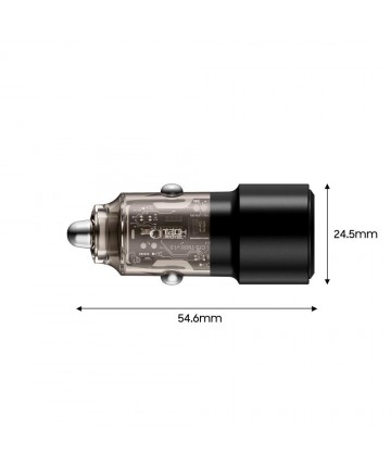 CC03 2-port PD75W car charger - black