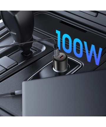 CC03 2-port PD100W car charger - black