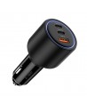 CC04 3-port PD130W car charger - black