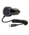 CC05 Car Charger 2-Port PD60 W + USB-C Cable - Black
