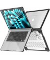Tech-Protect SmartShell Pro case for MacBook Air 15" 2023-2025 M2 / M3 / M4 - transparent and black