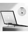Tech-Protect SmartShell Pro case for MacBook Air 15" 2023-2025 M2 / M3 / M4 - transparent and black