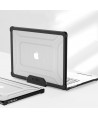 Tech-Protect SmartShell Pro case for MacBook Air 15" 2023-2025 M2 / M3 / M4 - transparent and black