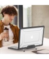 Tech-Protect SmartShell Pro case for MacBook Air 15" 2023-2025 M2 / M3 / M4 - transparent and black