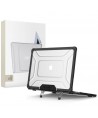 Tech-Protect SmartShell Pro case for MacBook Air 13" 2023-2025 M2 / M3 / M4 - transparent and black