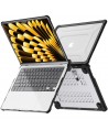 Tech-Protect SmartShell Pro case for MacBook Air 13" 2023-2025 M2 / M3 / M4 - transparent and black