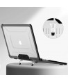 Tech-Protect SmartShell Pro case for MacBook Air 13" 2023-2025 M2 / M3 / M4 - transparent and black