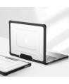 Tech-Protect SmartShell Pro case for MacBook Air 13" 2023-2025 M2 / M3 / M4 - transparent and black