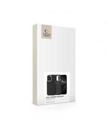 Tech-Protect Ion Carbon MagSafe iPhone 16 Pro Case - Black/Grey