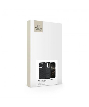 Tech-Protect Ion Carbon MagSafe Case for iPhone 16 Pro Max - Black/Grey