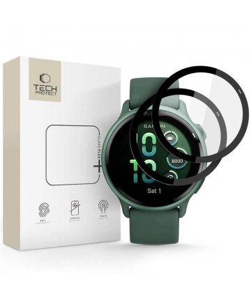 Tech-Protect Glass Flex+ 2-pack hybrid glass for Garmin Vivoactive 6 - black