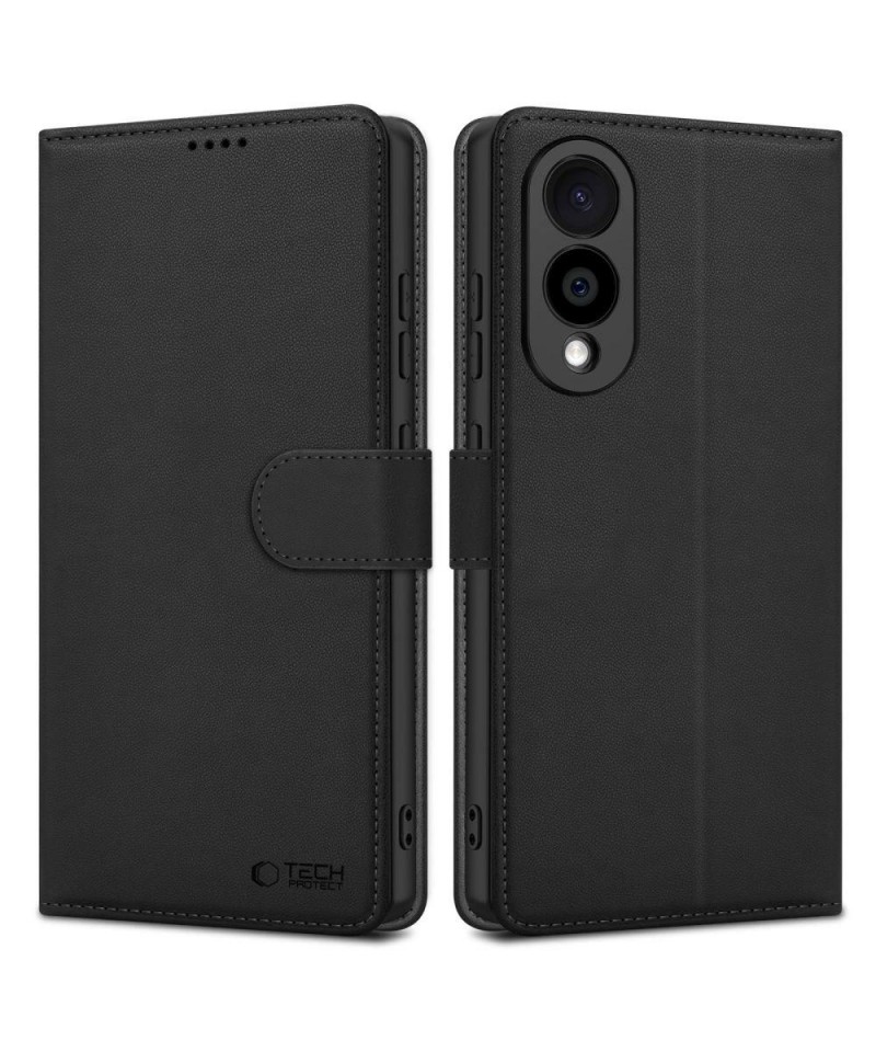Tech-Protect Wallet Case for Samsung Galaxy S25 Edge - Black