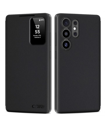 Tech-Protect Smart Wallet Case for Samsung Galaxy S25 Ultra - Matte Black