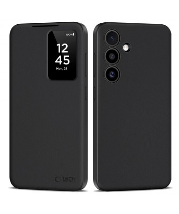 Tech-Protect Smart Wallet Case for Samsung Galaxy S25+ - Matte Black