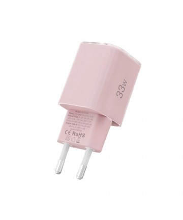 Tech-Protect NCM33W 2-port PD33W/QC3.0 wall charger - pink