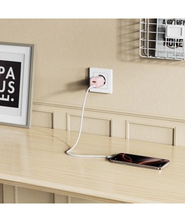 Tech-Protect NCM33W 2-port PD33W/QC3.0 wall charger - pink