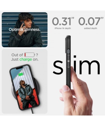 Spigen Mag Armor iPhone 14 Plus Case - Matte Black